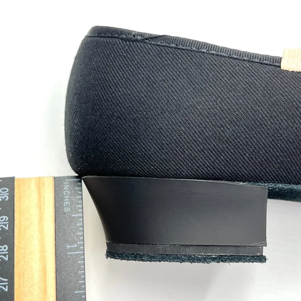 Bloch Womens Size 7.5 S0326L Accent Black Canvas Dance‎ Heels Shoes
